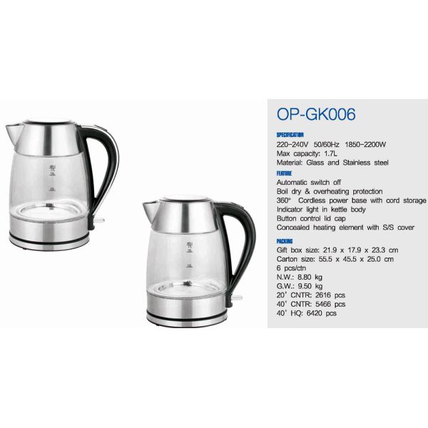 Smart App-Controlled Electric Glass Kettle for 220V/110V Fast Water Boiling