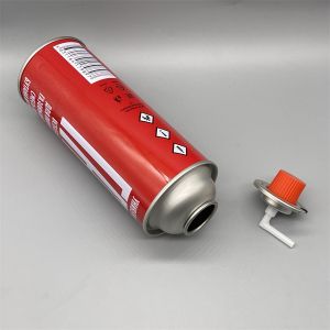 Butane Gas Can Straight Wall Diameter 65X158mm Refillable Aerosol Tin Can