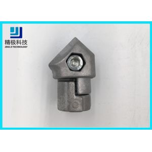 Single Side 45 Degree Inner Connector Aluminum Pipe Fittings Anodizing Silver AL