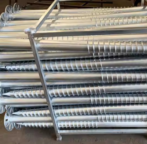 Q235B Galvanized Ground Screw Screw Helical Pile for Solar Energy System Roadway