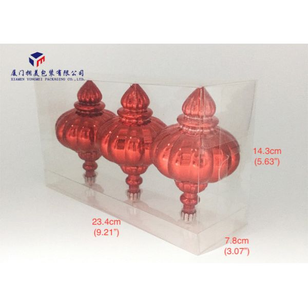Beautiful Hard Plastic Box Packaging 0.2mm Clear PET Plastic Box Pack 3 Lantern