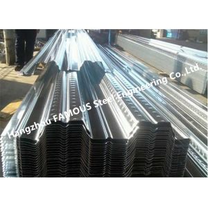 Anti Seismic Galvanized Corrugated Steel Floor Decking Permanent Upholding