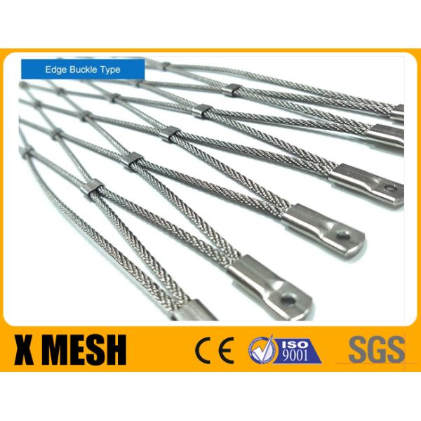 AISI304 316 Architectural Flexible Stainless Steel Rope Mesh Netting Anticorrosi