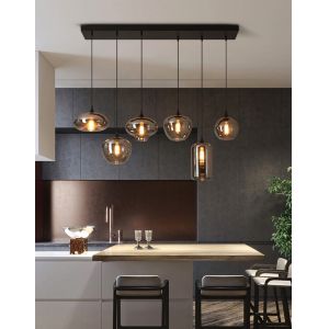 Nordic Pendant Light Hook Chandelier Industry aesthetic room decor Glass Lamp