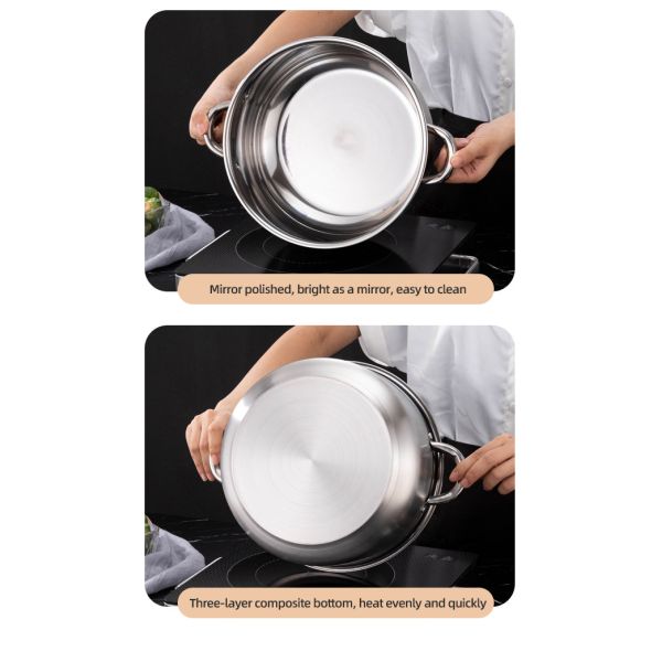Hot Selling Kitchen Cooking Pot Set Stainless Steel Soup & Stock Pots Cookware Cooking Soup Pot Set