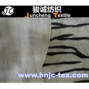 printed Tiger stripes knitting fabric/short plush fabric with good quality