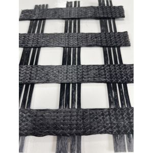 300-50 KN/m Reinforce Polyester Uniaxial Geogrid Dam And Slope River Bank Embankment Stabilization