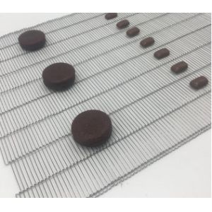 Flat Chain Link Oven Conveyor Belt Iron Mesh For Food Processing Industry