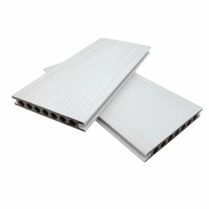 ISO9001 Terrace Co Extrusion Composite Decking White Wood Plastic WPC