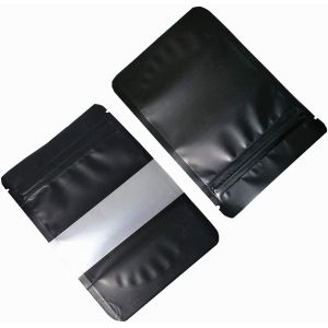 Resealable Mylar Self Seal Packaging Bags Food Storage With Clear Window Aluminium Foil Stand Up Pouch