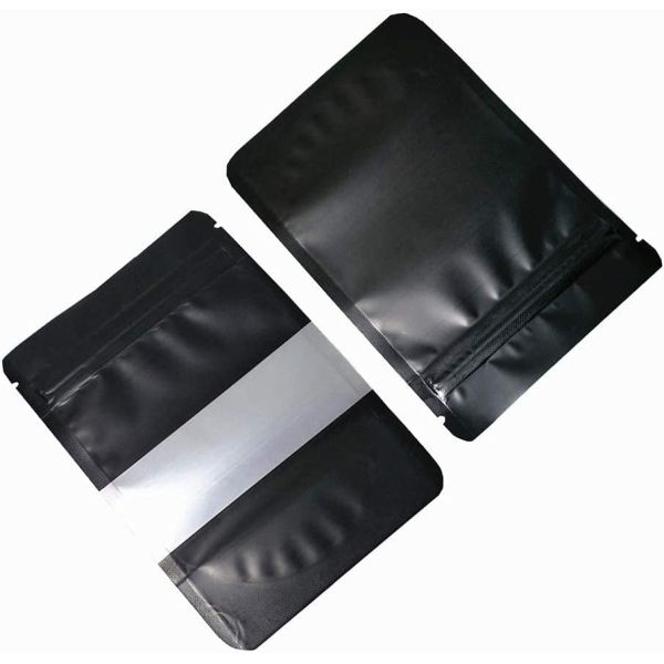 Buy Resealable Mylar Self Seal Packaging Bags Food Storage With Clear Window Aluminium Foil Stand Up Pouch at wholesale prices