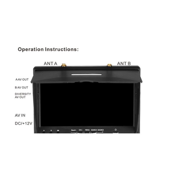 800x480 7 Inch FPV Monitor LT5802S 5.8G 40CH LED Backlight