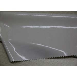 White Polyester Faux Leather , Black Faux Leather Fabric For Dress