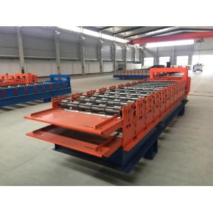 840 900 Double Layer IBR Type Roof Cold Roll Forming Machine PLC Control