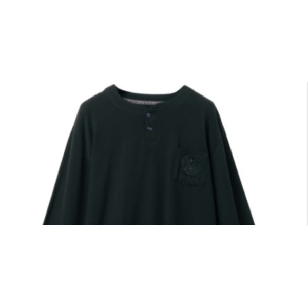 180gsm Polyester 65% Cotton 35% Black Long Sleeve Knitted Shirt
