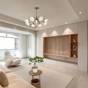 French Rustic Glass Chandelier Nordic Modern Dining Room Lights