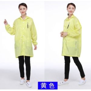 S- XXXL Polyester Breathable ESD Cleanroom Garment Anti Static