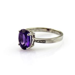 Sterling Silver Oval Blue Topaz Cubic Zirconia Ring Jewelry (F06)