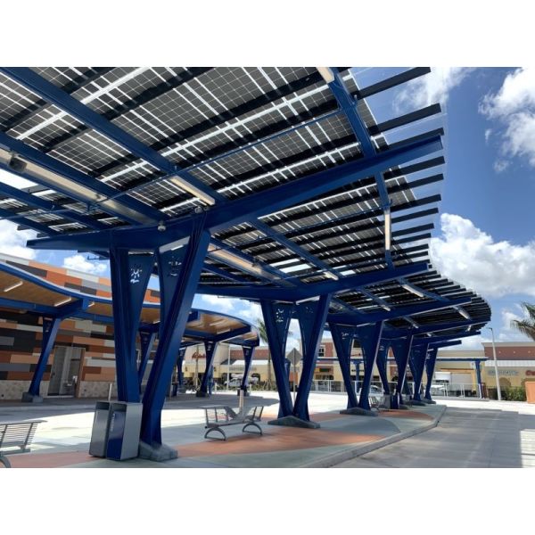 Buy Canopy BIPV Photovoltaic Dual Glass Solar Panels T5 Aluminum Frame at wholesale prices