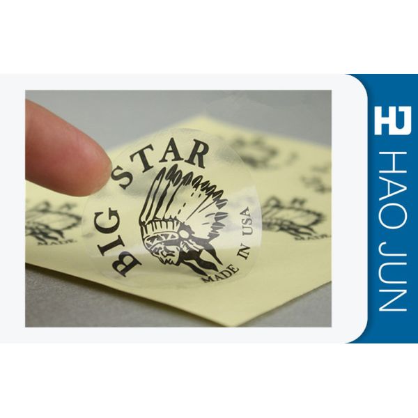 Buy 45mm Dia Waterproof Custom Adhesive Stickers Glossy Lamination / Matt Surface at wholesale prices