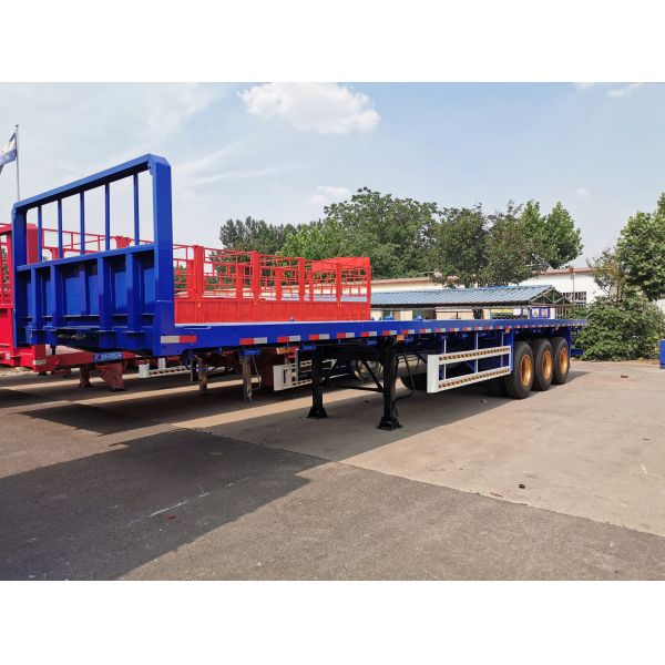 40 Ft Flatbed Container Semi Truck Trailer BPW Axles Air Suspension