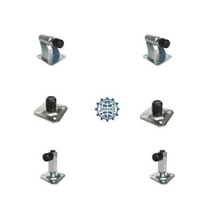 Quality White Zinc Silver Welding Gate Stoppers Adjustable Floor Mounted for sale