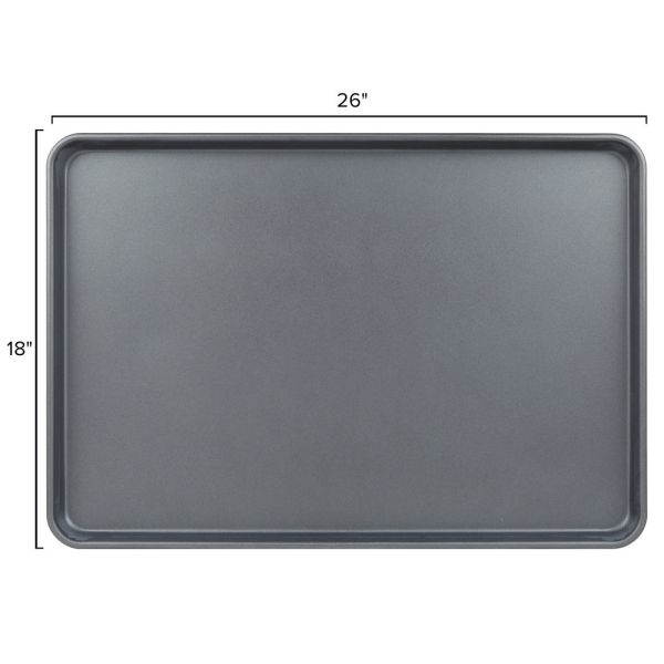 RK Bakeware China Foodservice NSF 16 Gauge Aluminium Baking Tray , 18" X 26" Wire In Rim Aluminum Bun / Sheet Pan