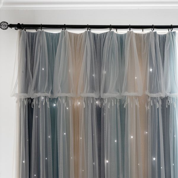 Side Insulated Curtain Fabric Hotel Blackout White Poly Cotton