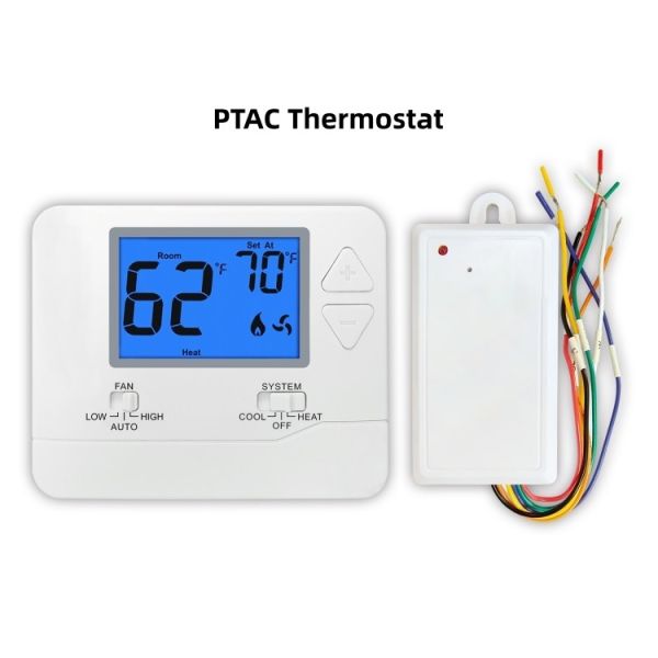 Riseem 24V RF PTAC Thermostat Wireless PTAC Thermostat 2H1C Heat Pump Designed