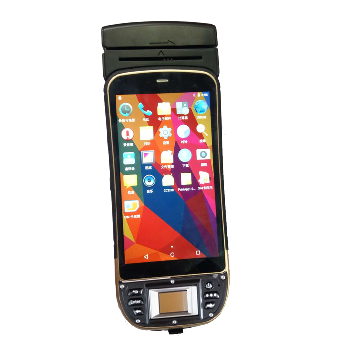 IP65 Rugged Waterproof Biometric Fingerprint Scanner , Outdoor Mobile Thermal Printer