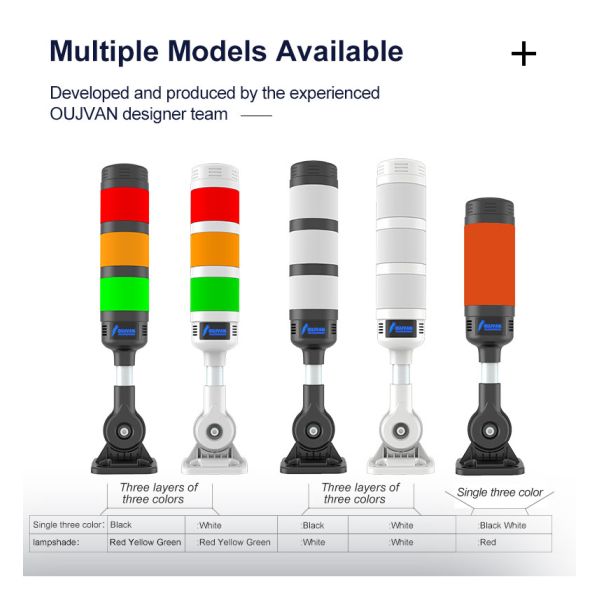 0.5m Wire Length RYG Machine Signal Light DC 12V IP54 For CNC Machine