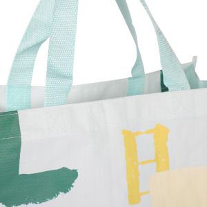 TUV qualified factory supply packaging tote glossy bopp laminated pp woven bag