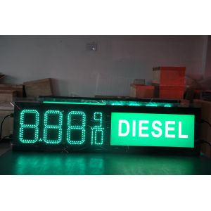 6''-72'' Panel Size Fuel Station Pylon Sign LED 7 Segment LED Board Gas Light