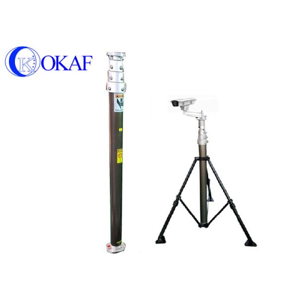 Air Compressor Operate Portable Antenna Mast , Telescoping Antenna Pole With