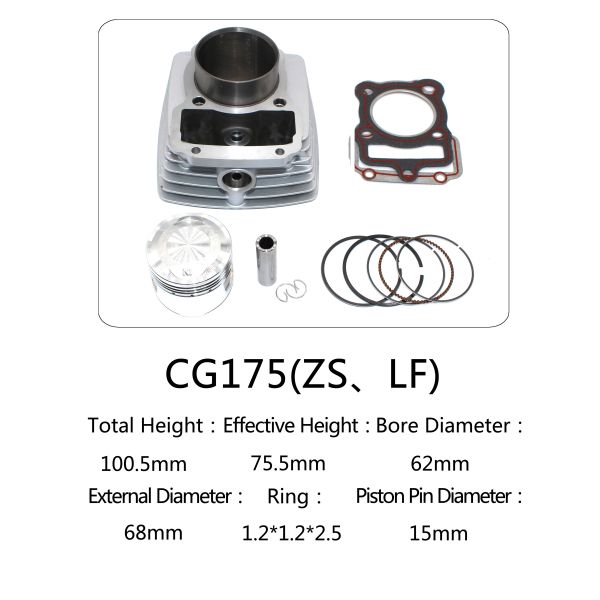 Buy ZS/LF CG175 Motorcycle Cylinder Kit 100.5mm Total Height For Motorcycle Engine Parts at wholesale prices