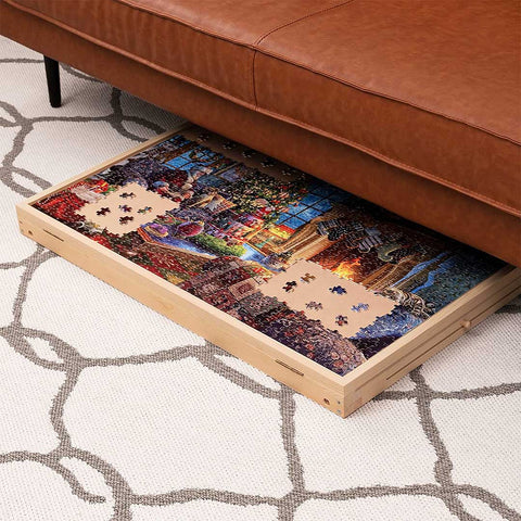 Folding Wooden Table Jigsaw Puzzle Board for AJUNION 1000 Piece Puzzle 31.1 x 22 x 2.4