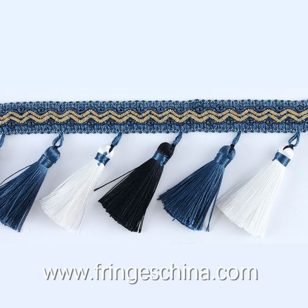 Handmade fashionable chain beads lace tassels fringes for curtain/sofa/pillow decoration