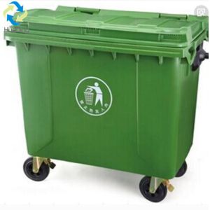 1100L big street standing outdoor wheeled plastic trash can
