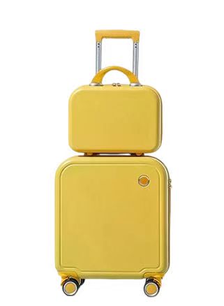 OEM Childrens Rolling Suitcase With 1 Beauty Case Macaron Color Youth Rolling Luggage