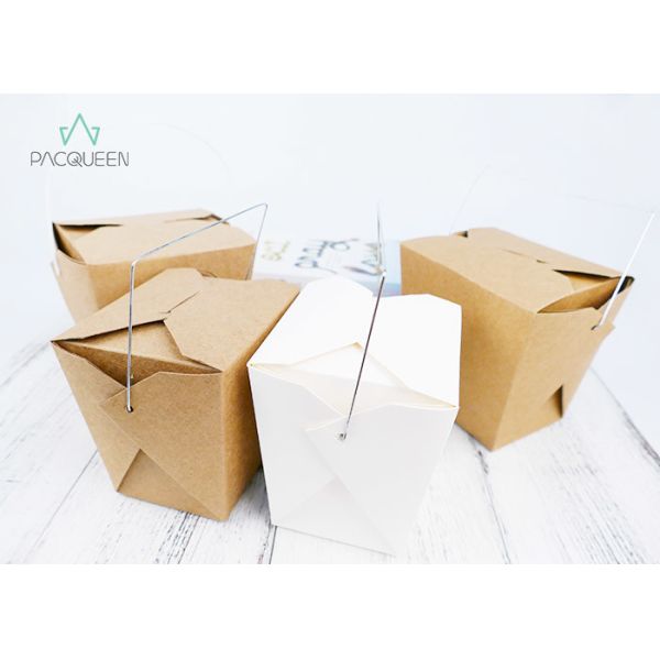 Buy Restaurant Paper Takeaway Boxes Recyclable Takeaway Containers With Handle at wholesale prices