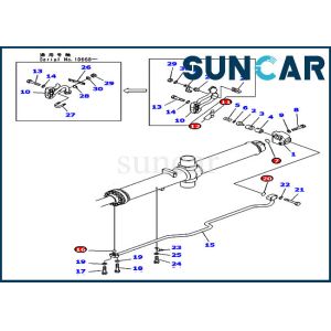 China 707-98-74110 Blade Lift Cylinder Repair Kit Hydraulic Seal Kits For Komatsu D475A-3 Dozer on sale