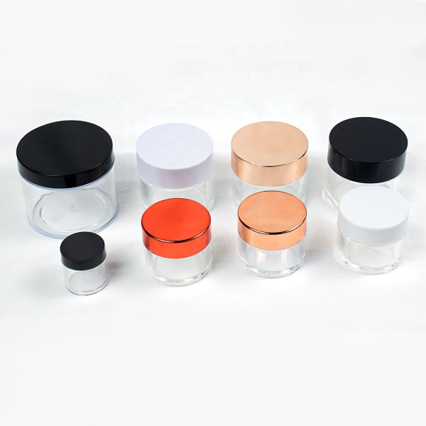 Glossy Pink Plastic 1/2/4/16/18oz Cream Lotion Container Jars Empty Round Jar Skincare Cream Containers Cosmetic PS 2000pcs