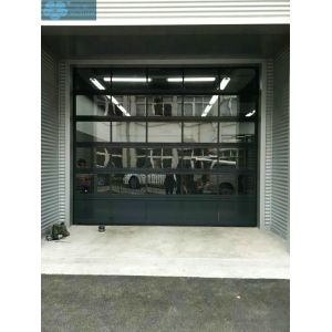 Transparent PC Glass Commercial Sectional Garage Doors