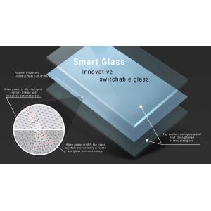 PDLC Switchable Smart Glass 3200x1800mm For Privacy Protection