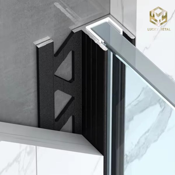 Buy Glass Aluminum F Channel Profile U Extrusion Glass Holder Profile For Shower Room at wholesale prices