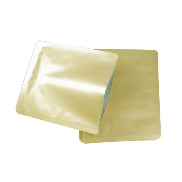 Aluminum Foil Flat Three Side Bag Printed Gold Aluminum Foil Bag