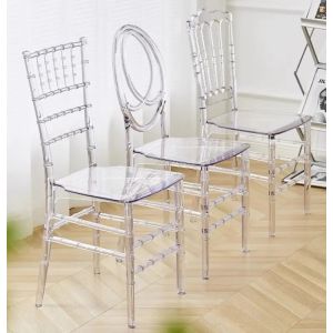 Clear Acrylic Chiavari Chair Transparent Resin Hotel Dining