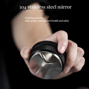 Home Coffee Adjustable Height Espresso Tampers with Walnut Wood and Stainless