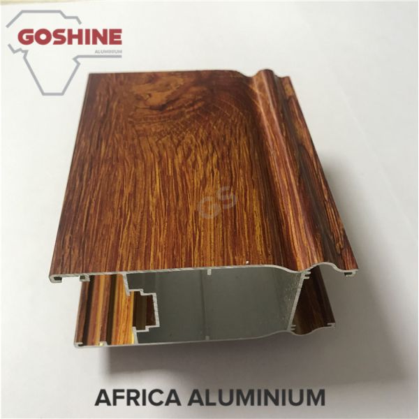 Buy Industrial Wood Finish Aluminium Profiles For Polycarbonate Sheet OEM / ODM at wholesale prices