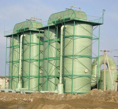 FRP Bromine Purification Tower / Bromine Absorption Tower Cooling Extraction Treatment